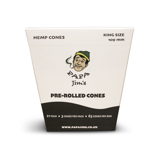 Hemp Pre-Rolled Cones | 109mm King Size | 63 Cones Box