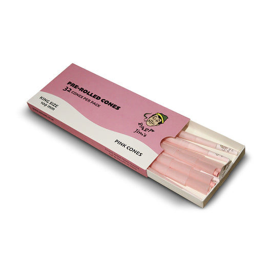 Pink Pre-Rolled Cones | 109mm King Size | 32 Cones Slider Box